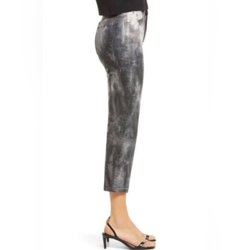 Topshop High Rise Straight Leg Cropped Jeans Acid Wash NWT Denim - Picture 4 of 7